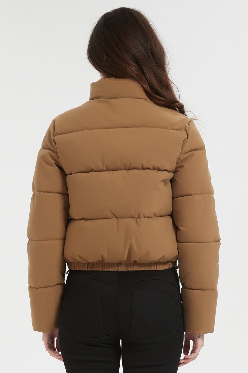 Doudoune courte matelassée camel - RIVE GAUCHE