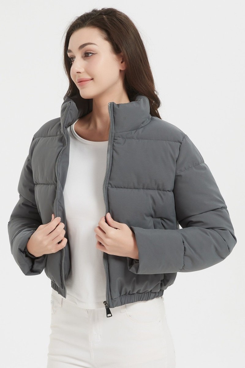 Doudoune courte matelassée gris perle - RIVE GAUCHE