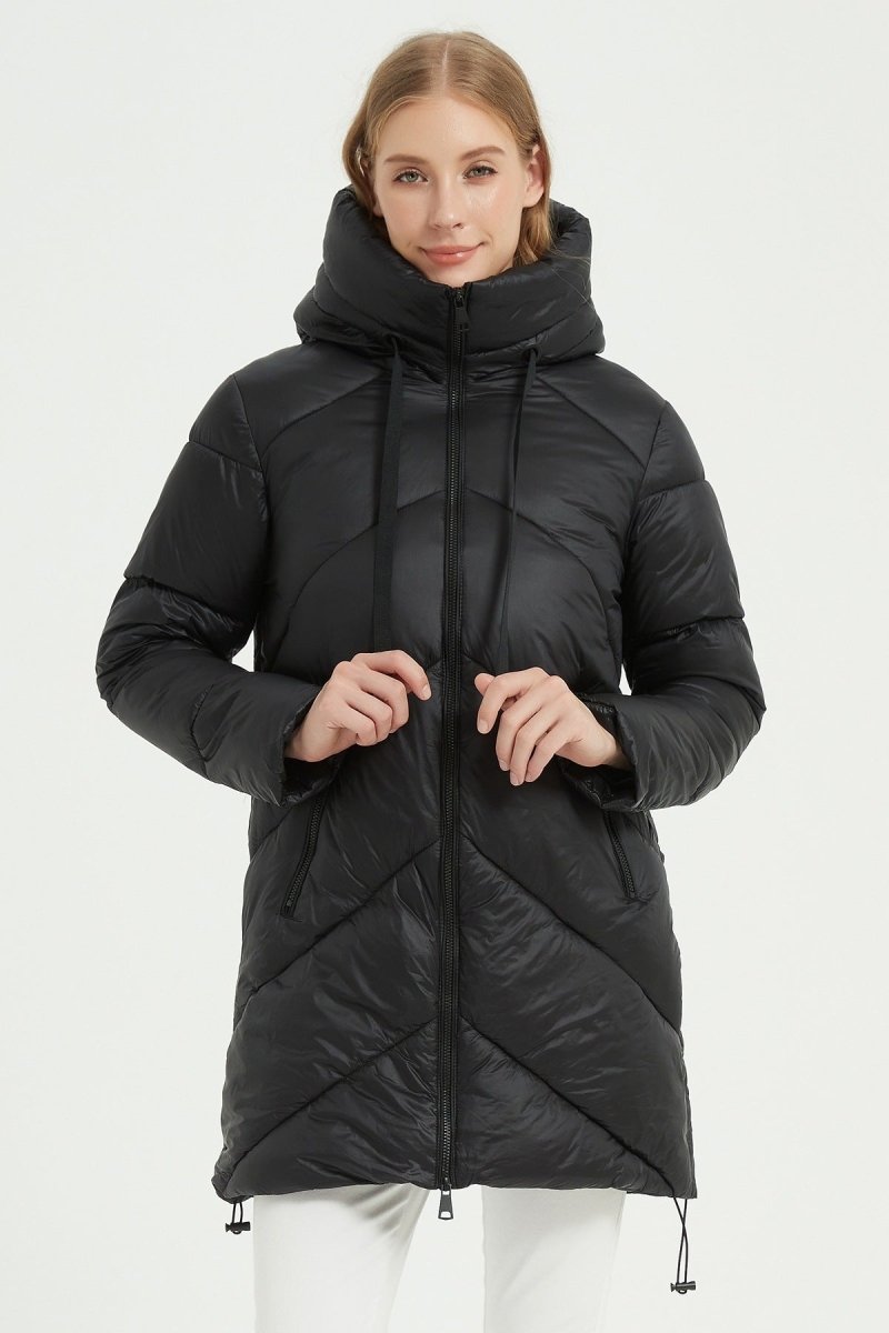 Doudoune longue à capuche noir - RIVE GAUCHE