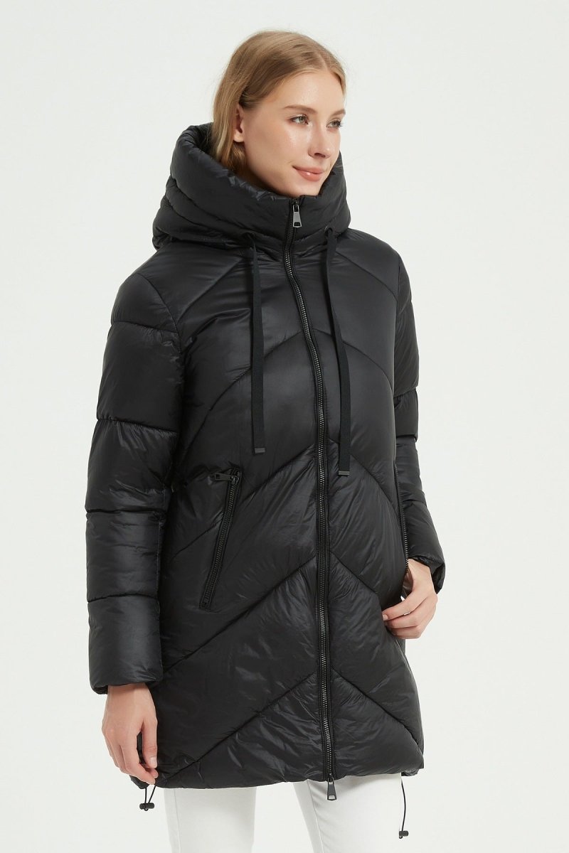 Doudoune longue à capuche noir - RIVE GAUCHE