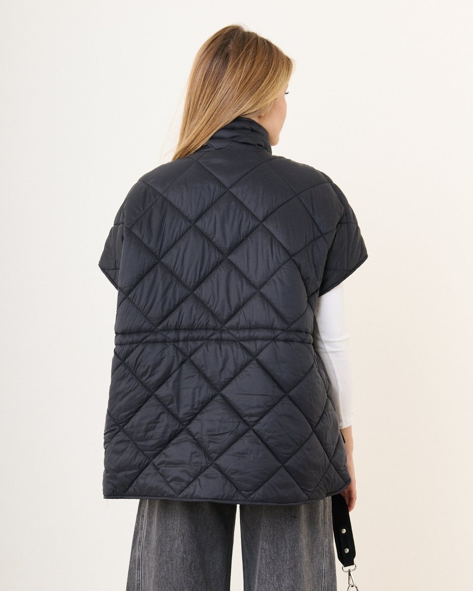 Doudoune noire sans manche matelassée - RIVE GAUCHE