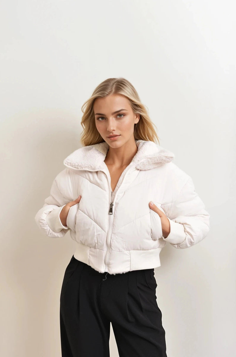 Doudoune réversible effet moumoute - RIVE GAUCHE