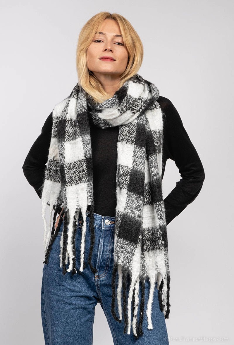 Echarpe en laine à carreaux - RIVE GAUCHE