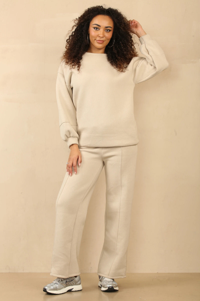 Ensemble à coupe décontractée classique beige - RIVE GAUCHE