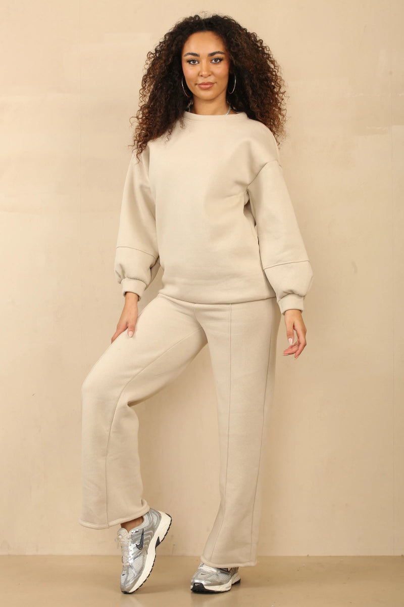 Ensemble à coupe décontractée classique beige - RIVE GAUCHE