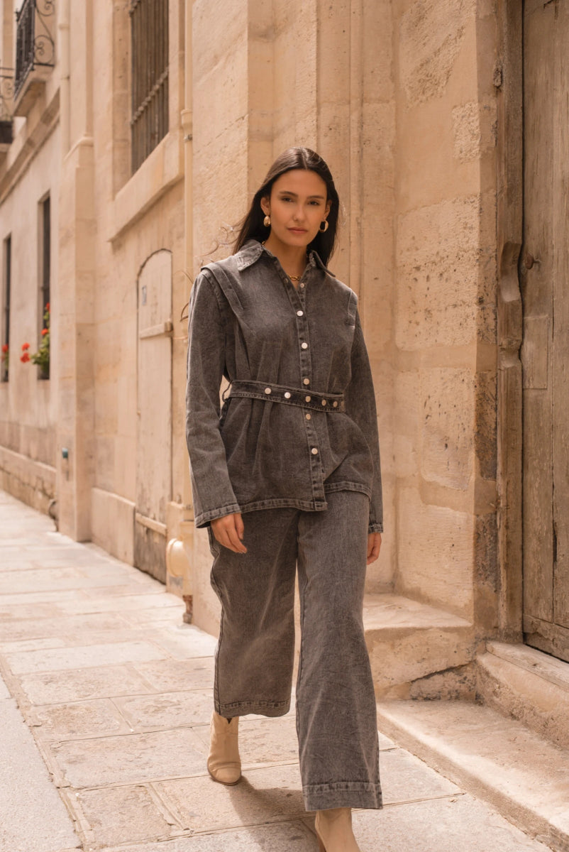 Ensemble denim oversize chemise & jeans - RIVE GAUCHE