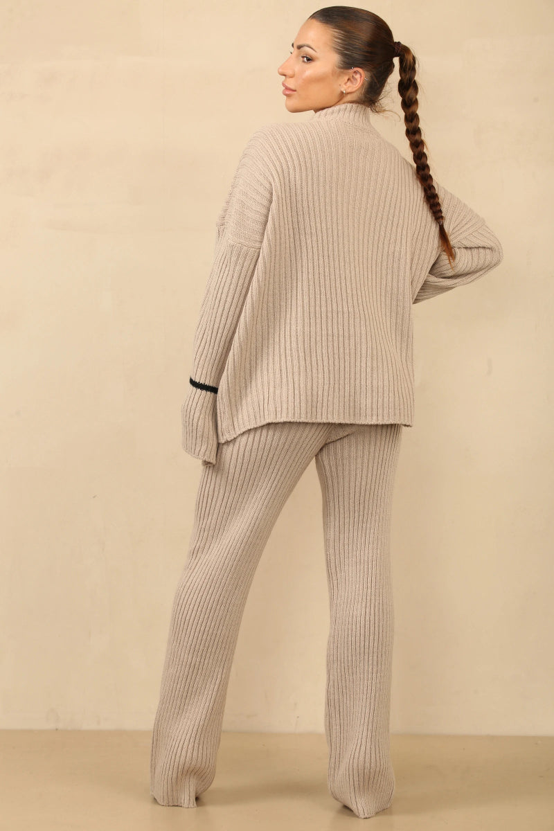 Ensemble deux pièces en tricot beige - RIVE GAUCHE