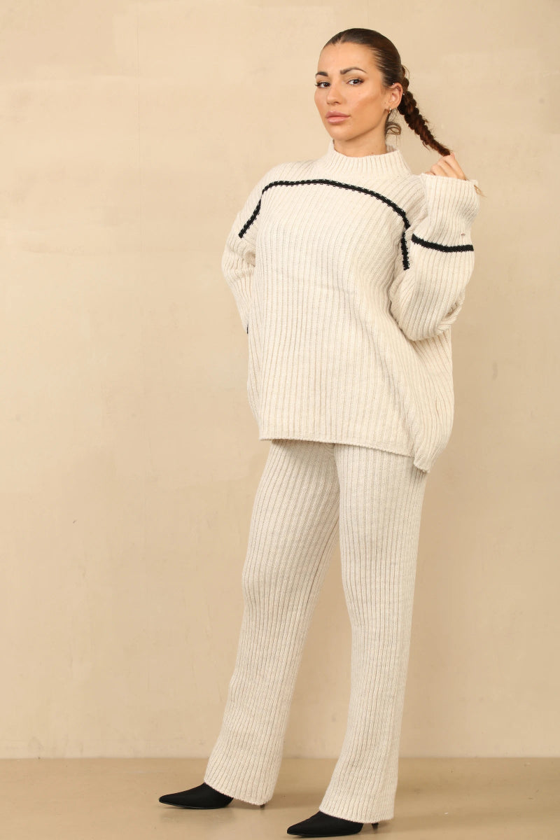 Ensemble deux pièces en tricot écru - RIVE GAUCHE