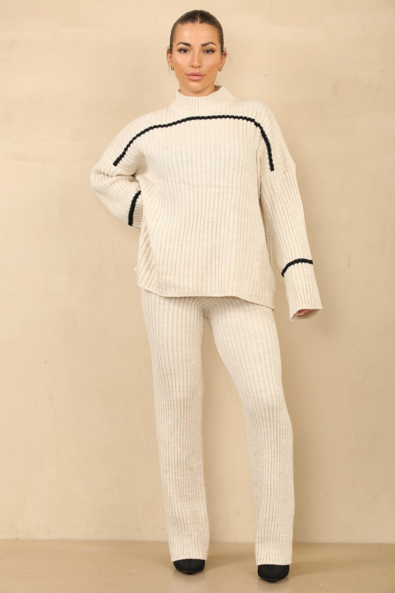 Ensemble deux pièces en tricot écru - RIVE GAUCHE