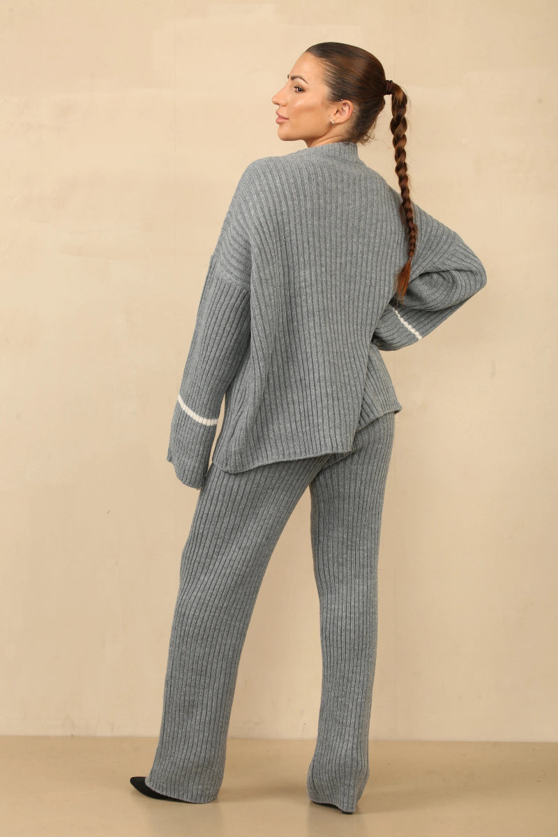 Ensemble deux pièces en tricot gris - RIVE GAUCHE
