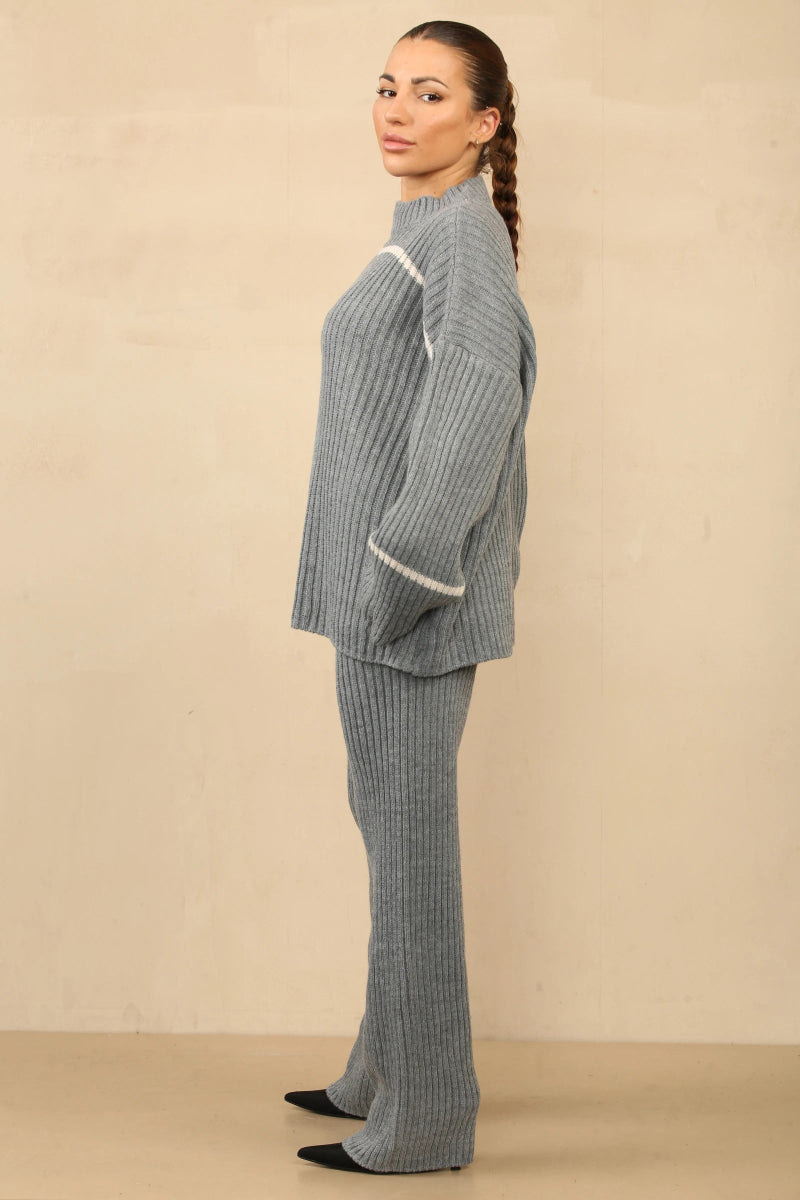 Ensemble deux pièces en tricot gris - RIVE GAUCHE