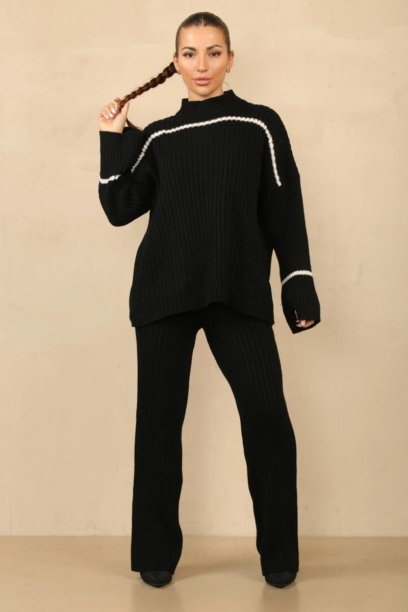 Ensemble deux pièces en tricot noir - RIVE GAUCHE