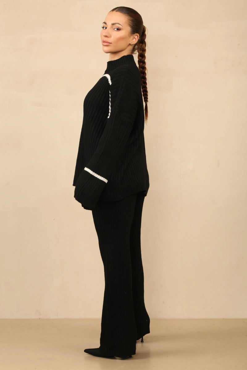 Ensemble deux pièces en tricot noir - RIVE GAUCHE