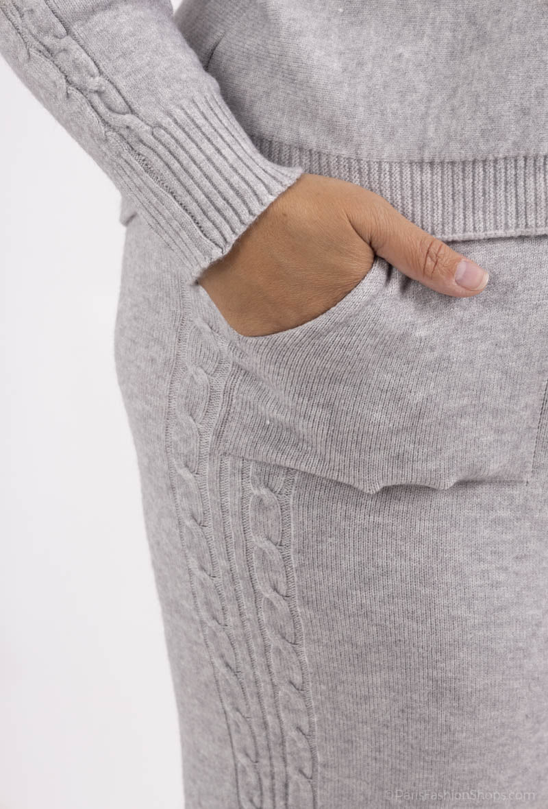 Ensemble en cachemire gris - RIVE GAUCHE