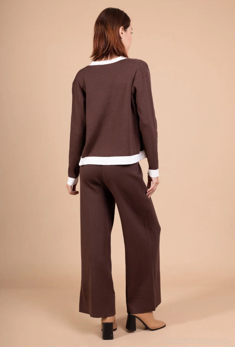 Ensemble en maille 3 pièces avec boutonnage doré - RIVE GAUCHE