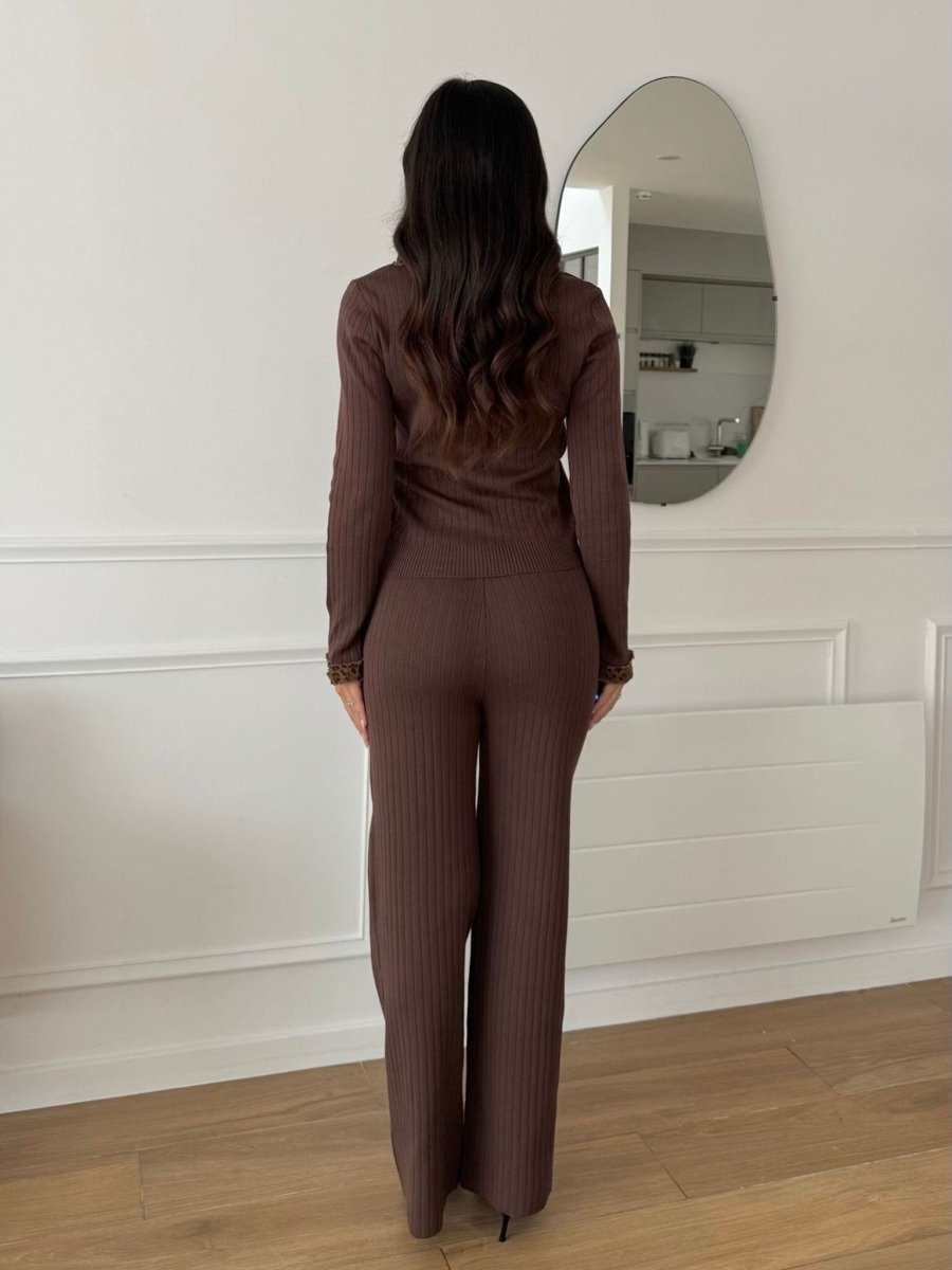 Ensemble en maille chocolat - RIVE GAUCHE