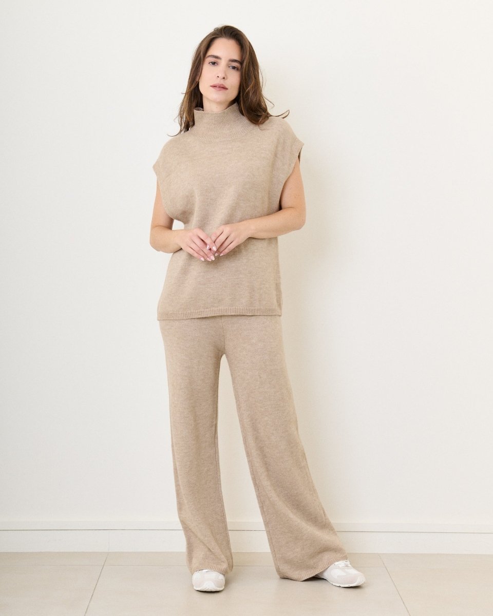 Ensemble en maille confort taupe - RIVE GAUCHE