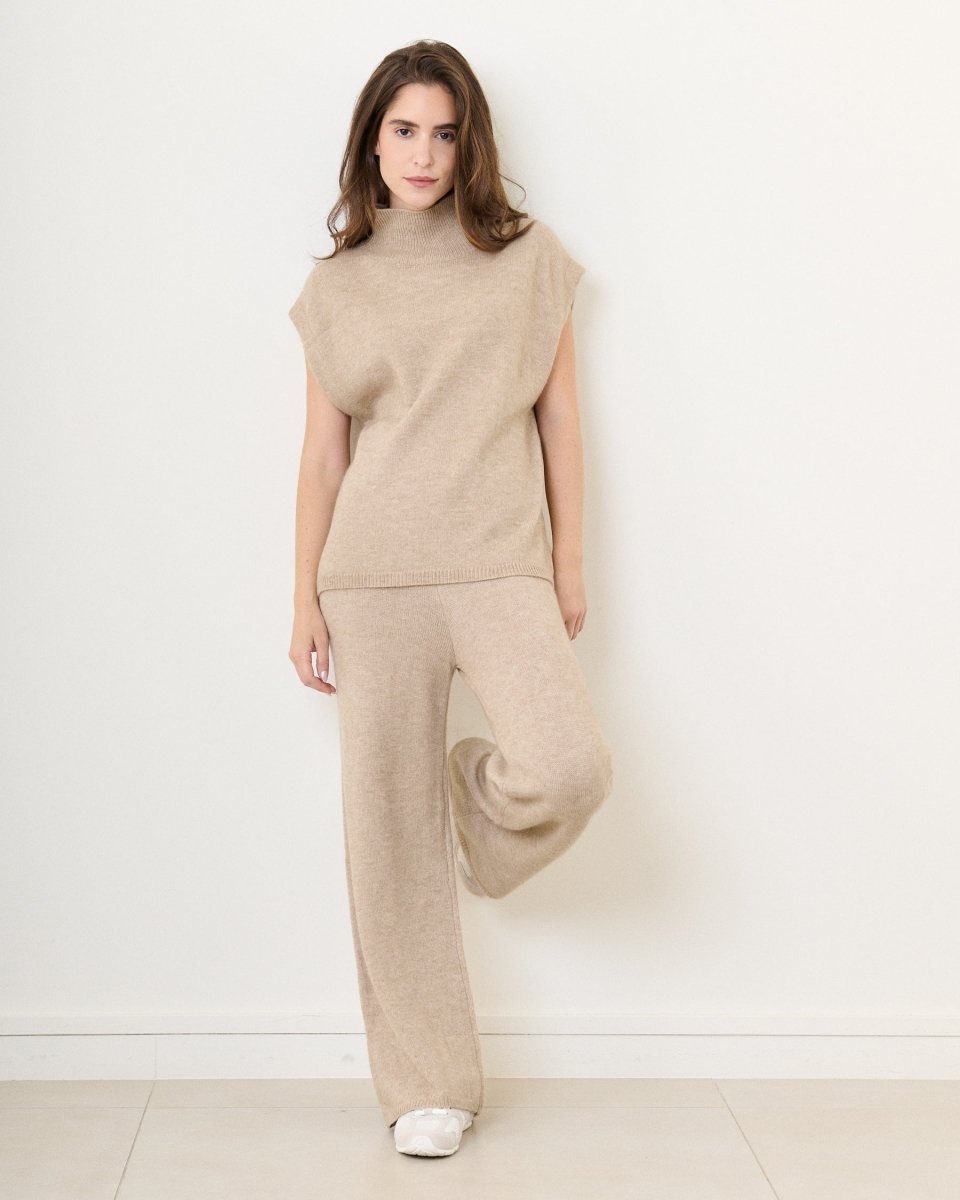 Ensemble en maille confort taupe - RIVE GAUCHE