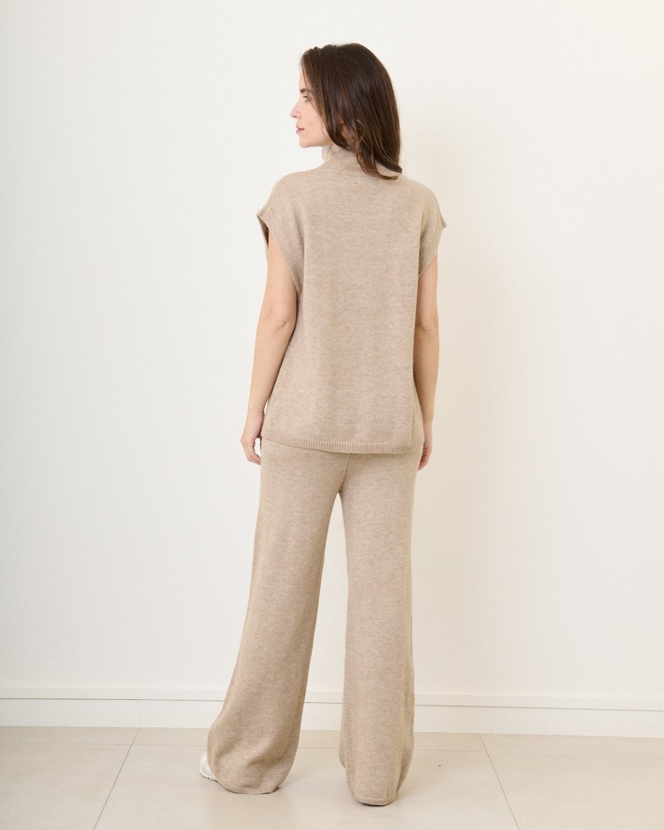 Ensemble en maille confort taupe - RIVE GAUCHE