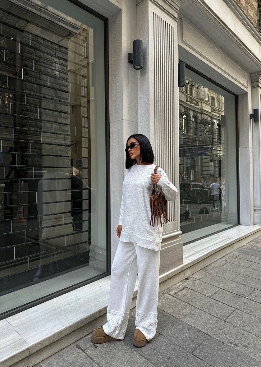 Ensemble en maille oversize blanc - RIVE GAUCHE