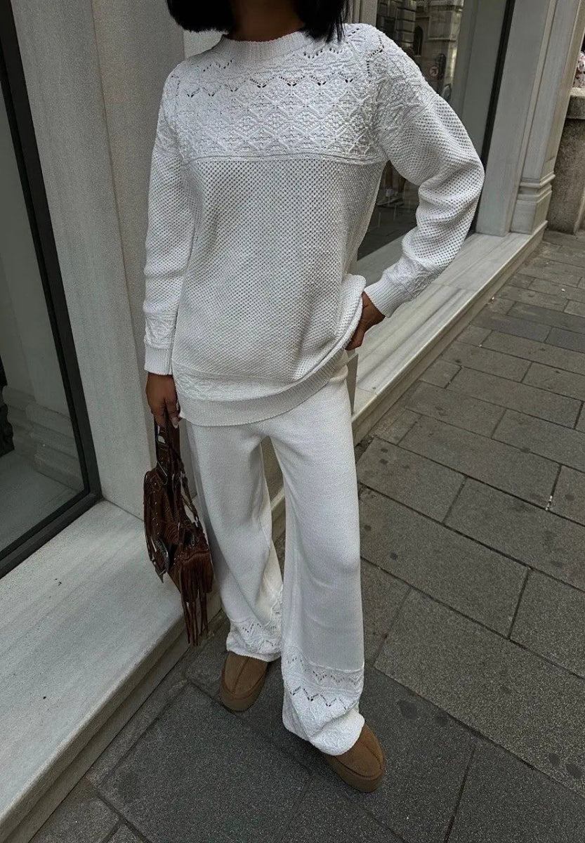 Ensemble en maille oversize blanc - RIVE GAUCHE