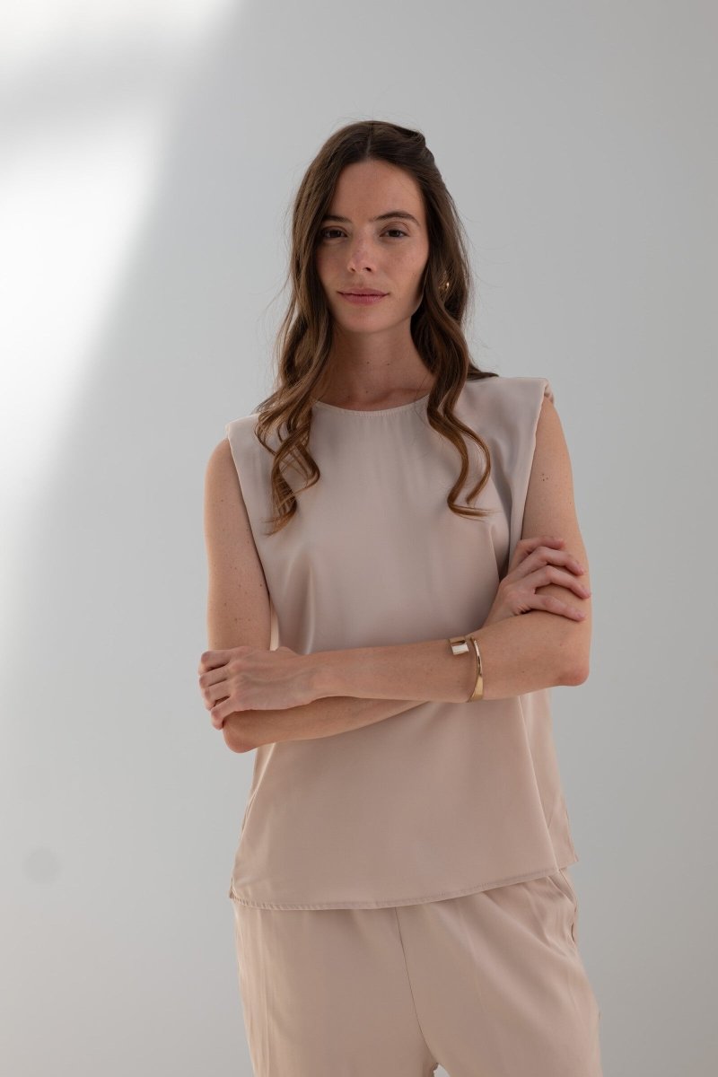 Ensemble en satin beige - RIVE GAUCHE
