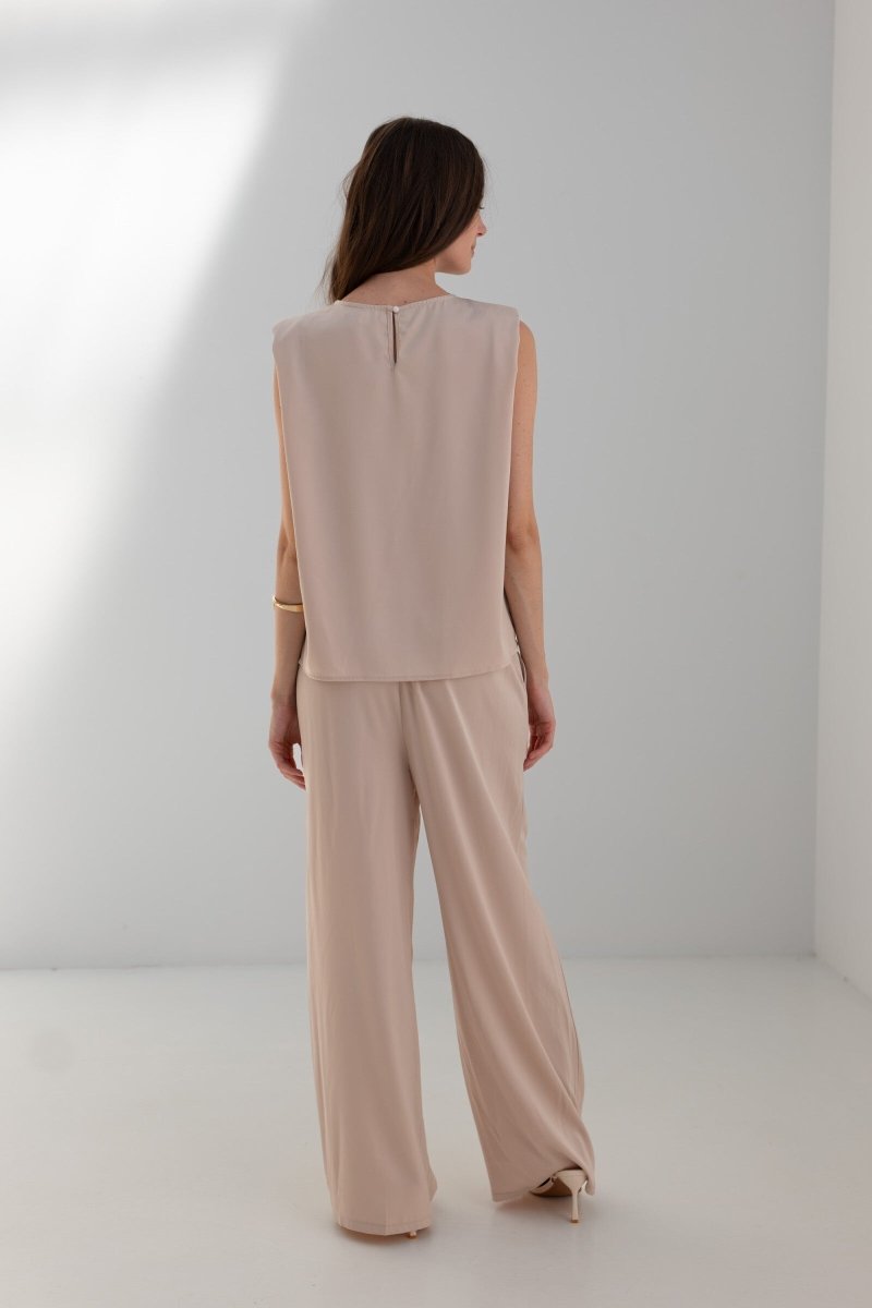 Ensemble en satin beige - RIVE GAUCHE