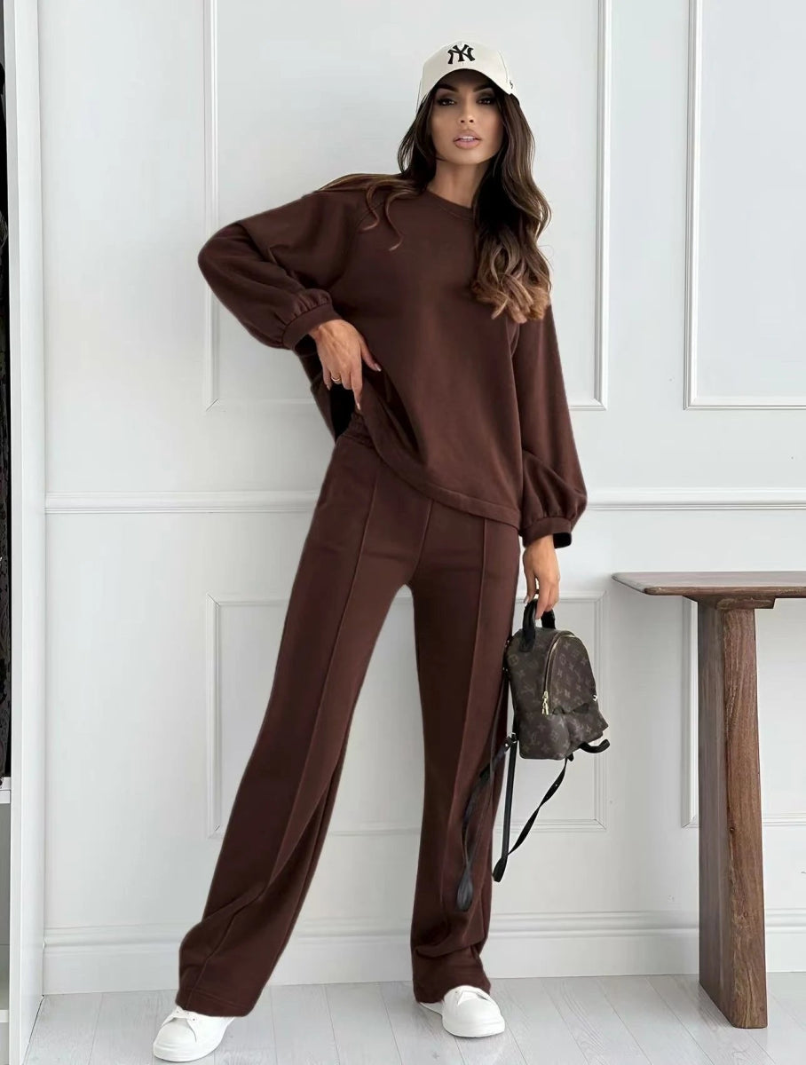 Ensemble oversize décontracté chocolat - RIVE GAUCHE