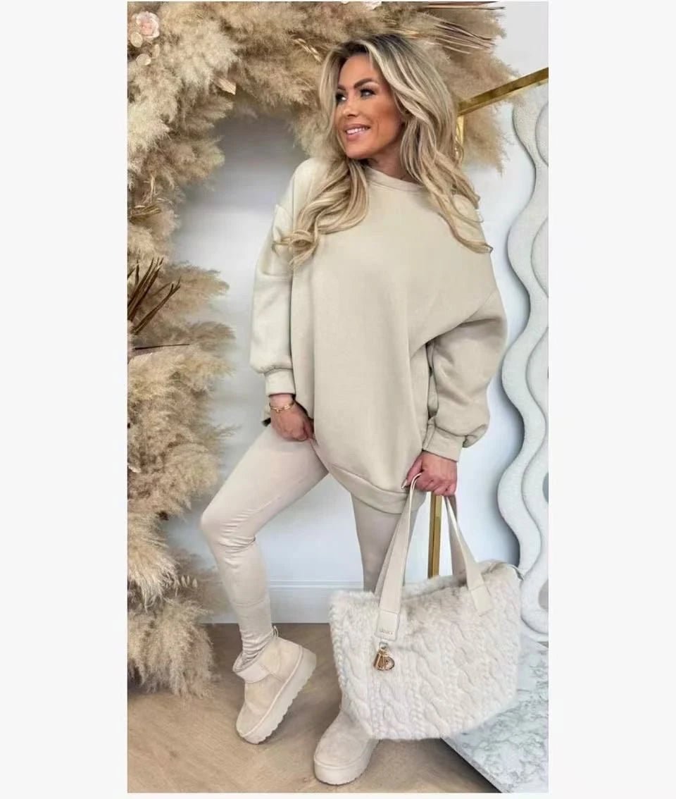 Ensemble sweat avec legging beige - RIVE GAUCHE