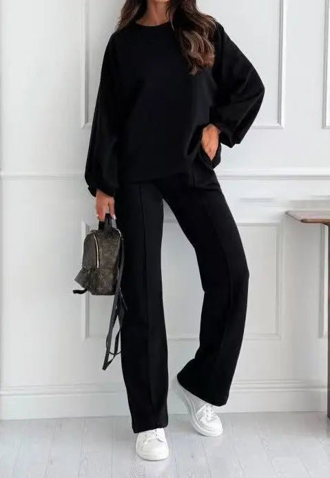 Ensemble sweat et pantalon large noir - RIVE GAUCHE
