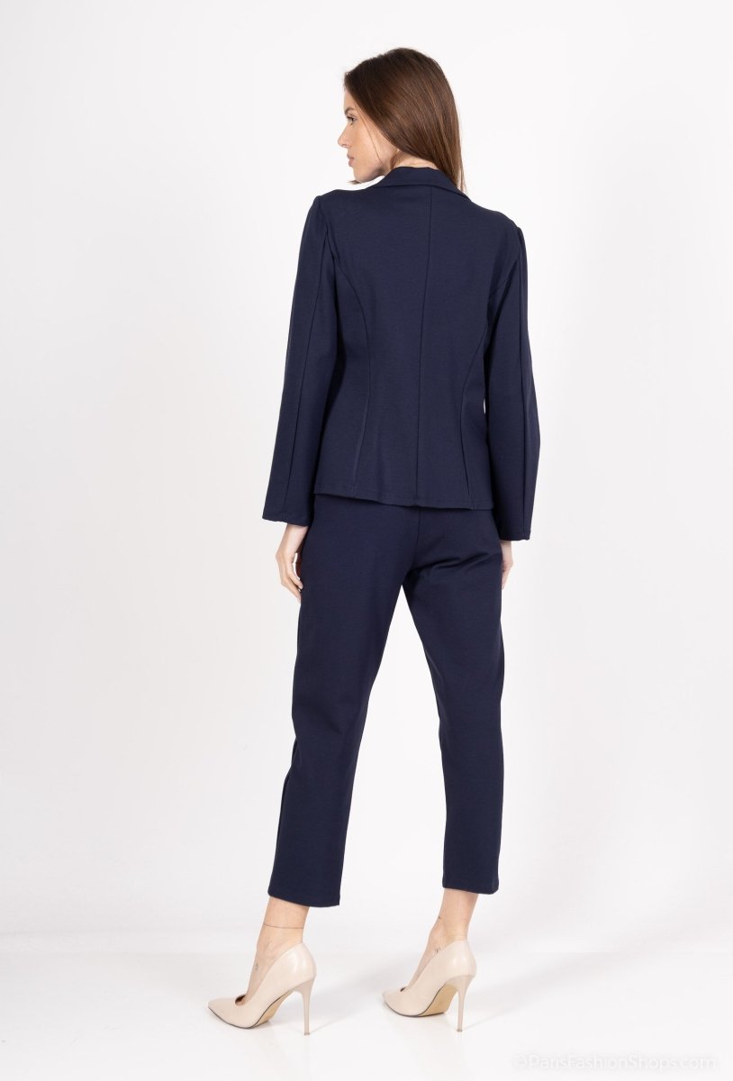 Ensemble tailleur bleu marine veste et pantalon - RIVE GAUCHE