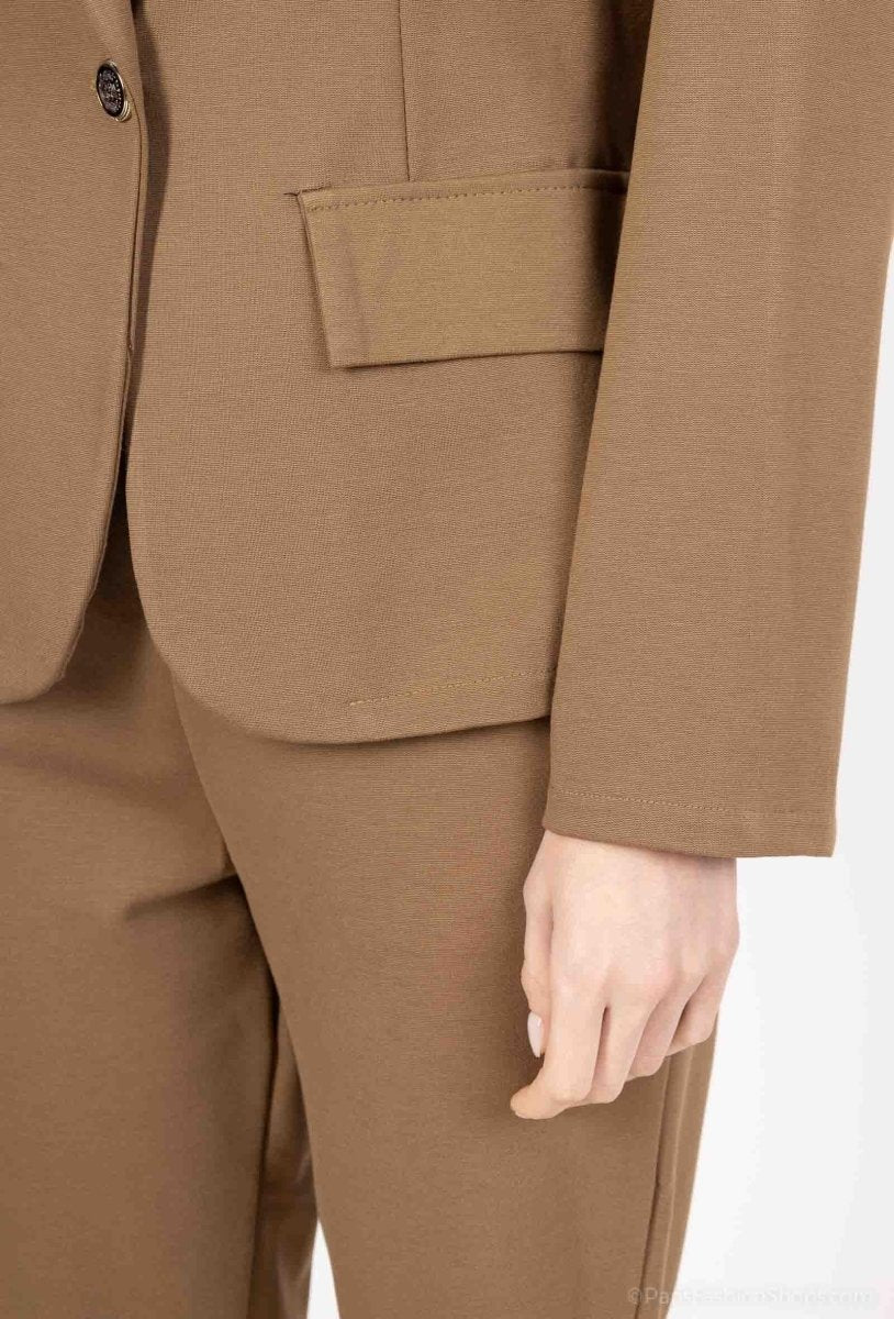 Ensemble tailleur camel veste et pantalon - RIVE GAUCHE