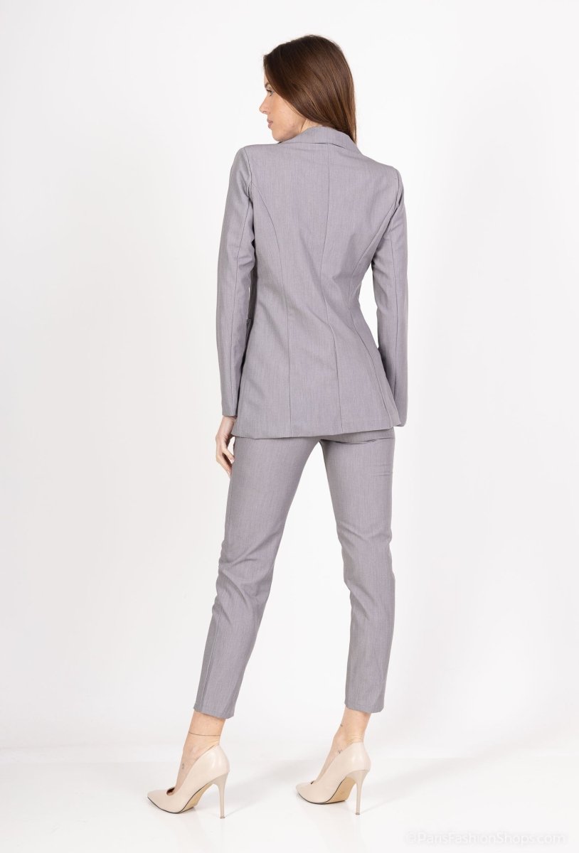 Ensemble tailleur gris veste et pantalon - RIVE GAUCHE