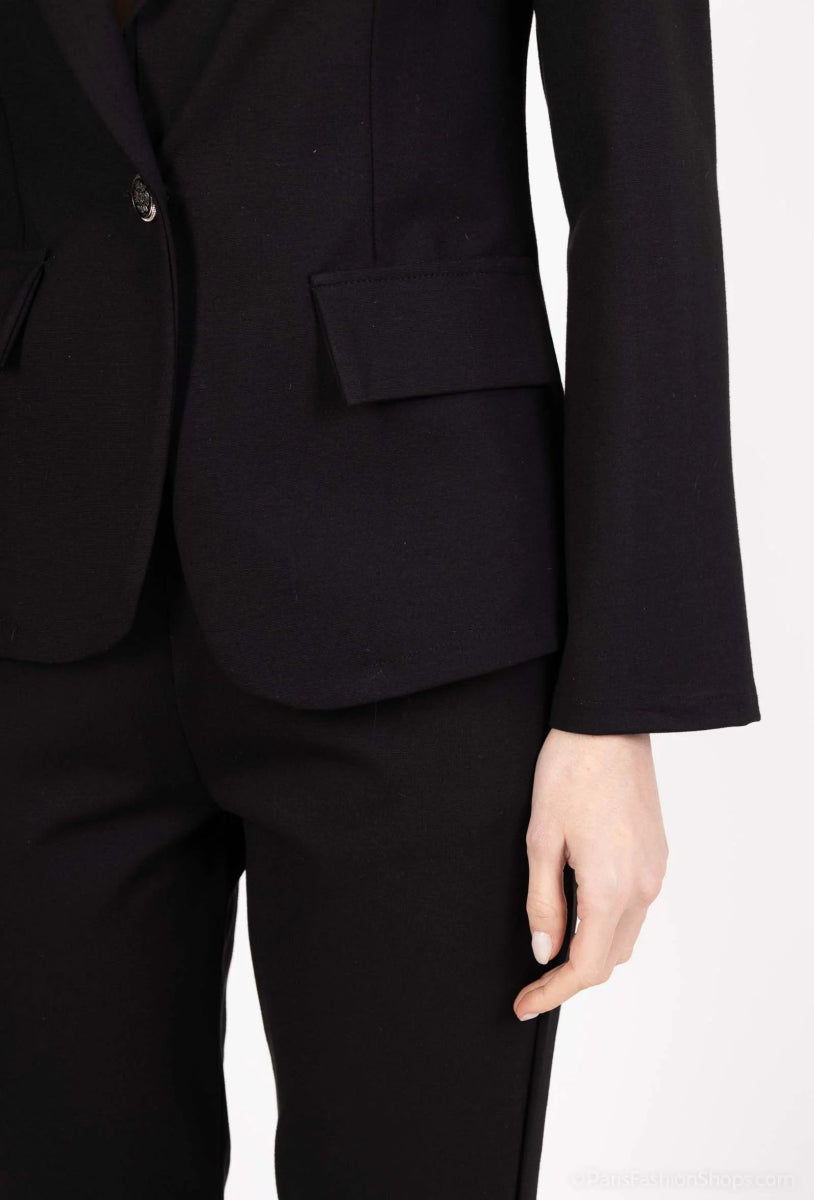 Ensemble tailleur noir veste et pantalon - RIVE GAUCHE