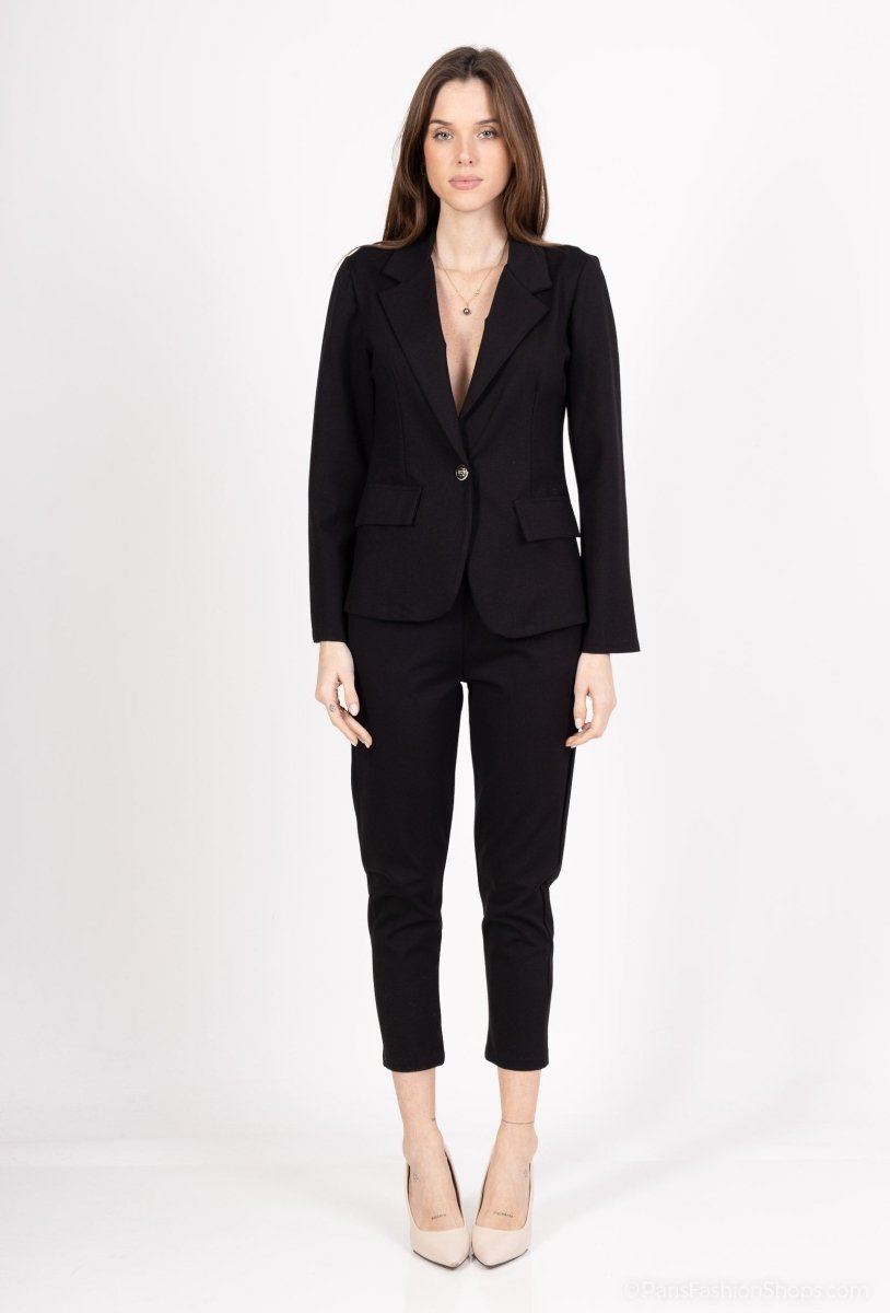 Ensemble tailleur noir veste et pantalon - RIVE GAUCHE