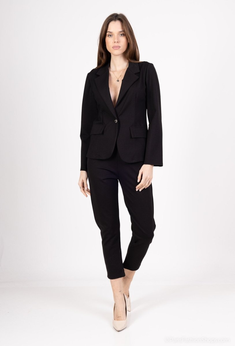 Ensemble tailleur noir veste et pantalon - RIVE GAUCHE