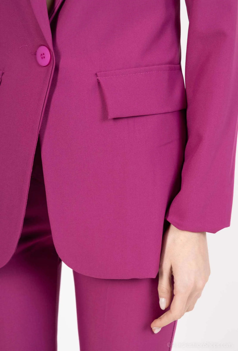 Ensemble tailleur rose veste et pantalon - RIVE GAUCHE
