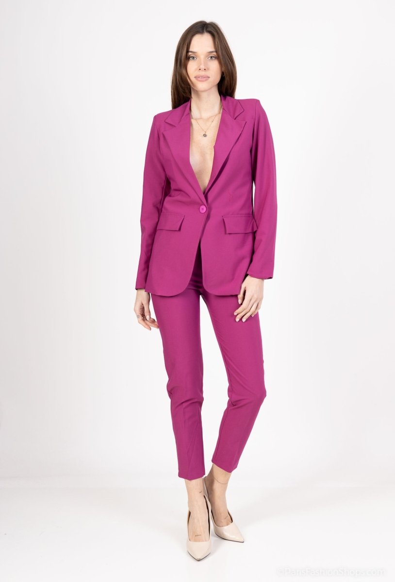 Ensemble tailleur rose veste et pantalon - RIVE GAUCHE