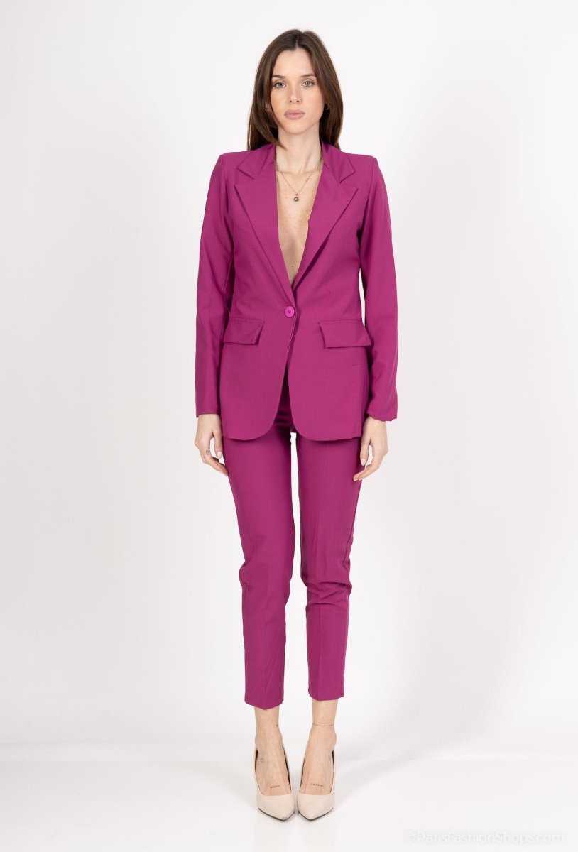 Ensemble tailleur rose veste et pantalon - RIVE GAUCHE