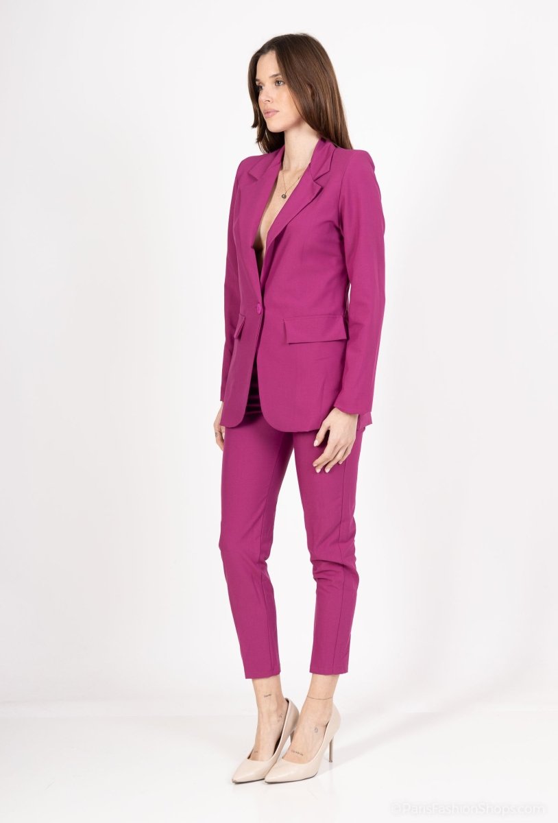 Ensemble tailleur rose veste et pantalon - RIVE GAUCHE