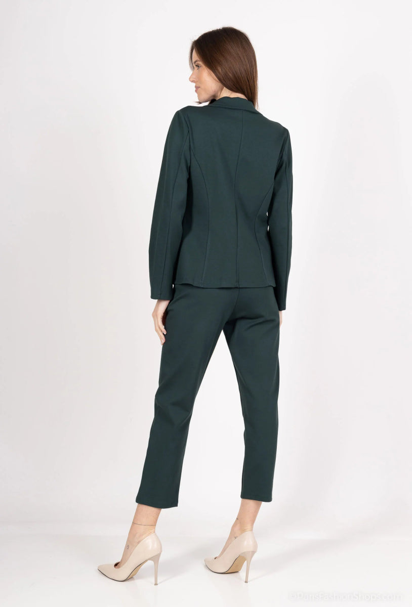 Ensemble tailleur vert foncé veste et pantalon - RIVE GAUCHE