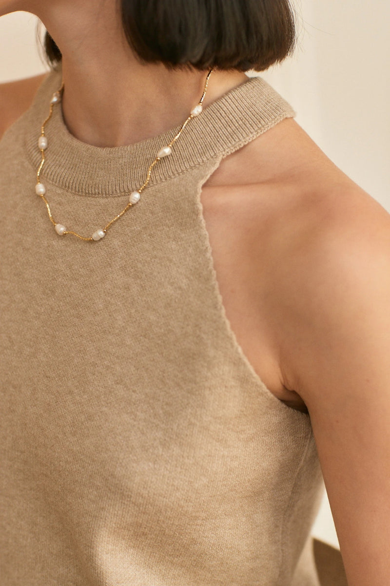 Ensemble tricot trois pièces confort et chic beige - RIVE GAUCHE