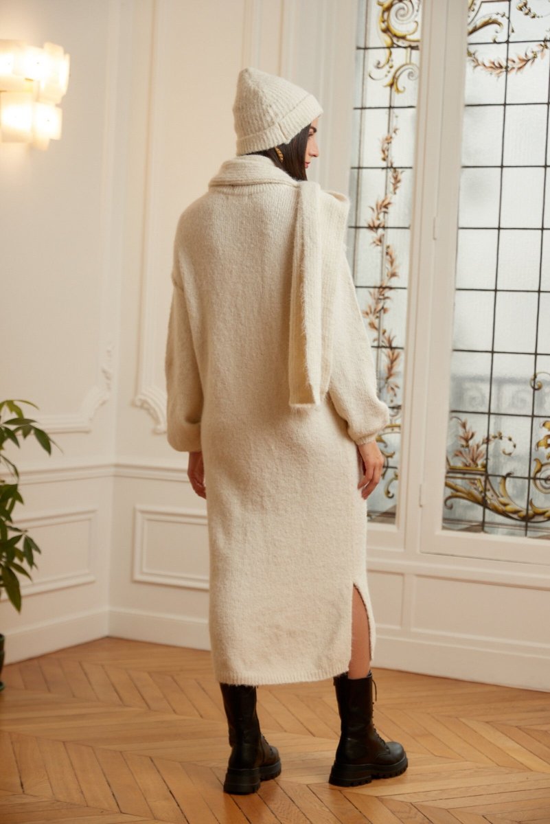 Ensemble tricot trois pièces robe pull écrue - RIVE GAUCHE
