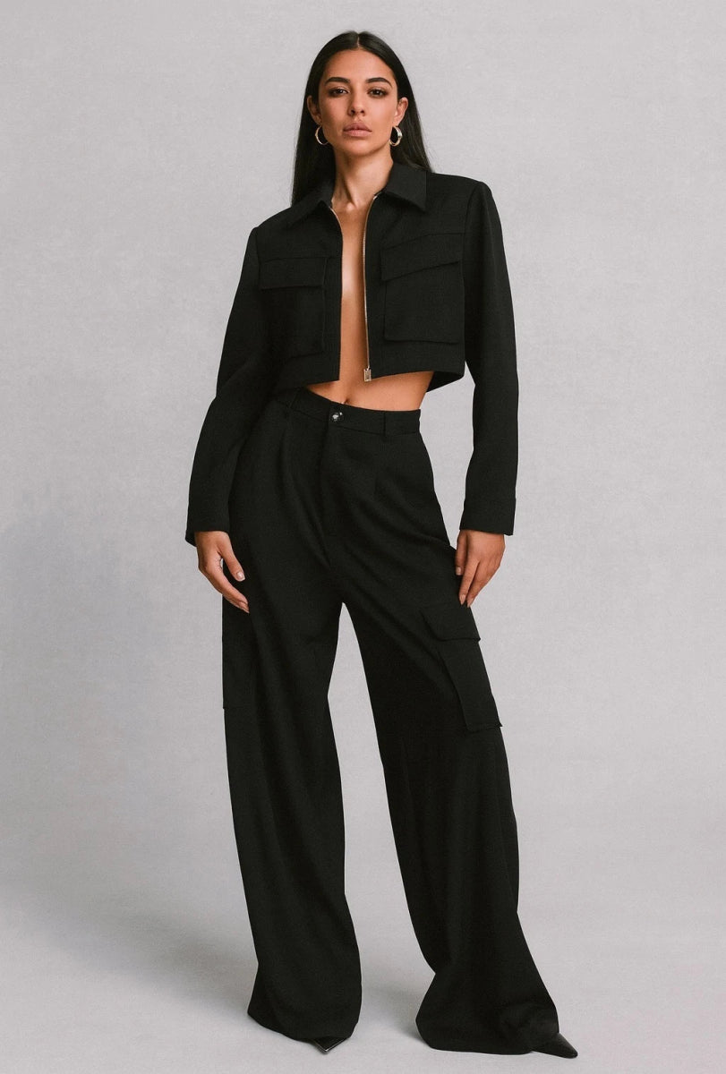 Ensemble veste et pantalon noir - RIVE GAUCHE