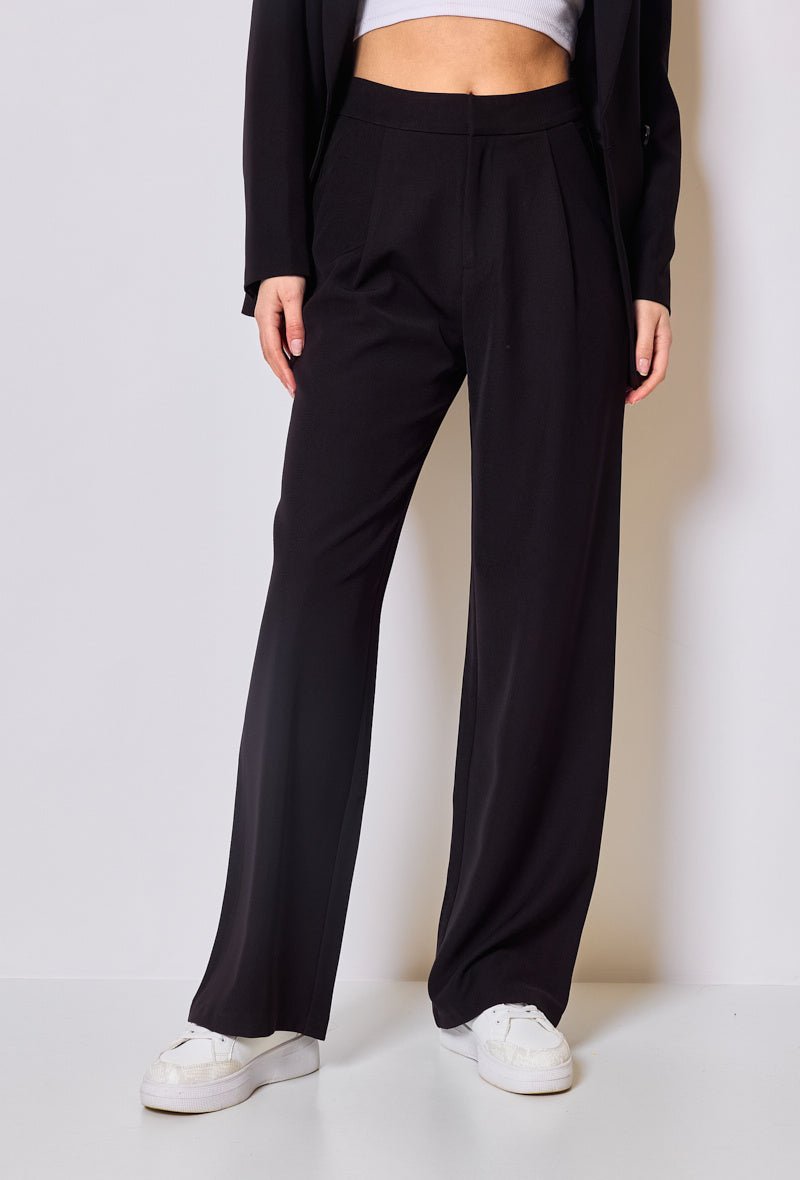 Ensemble veste tailleur oversize et pantalon coupe droite noir - RIVE GAUCHE