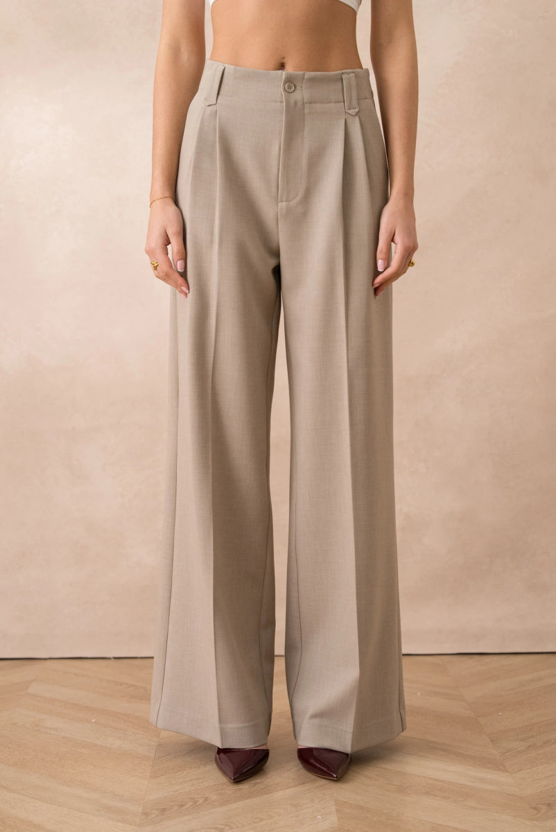 Ensembles 2 pièces bombers et pantalon large à pinces beige - RIVE GAUCHE