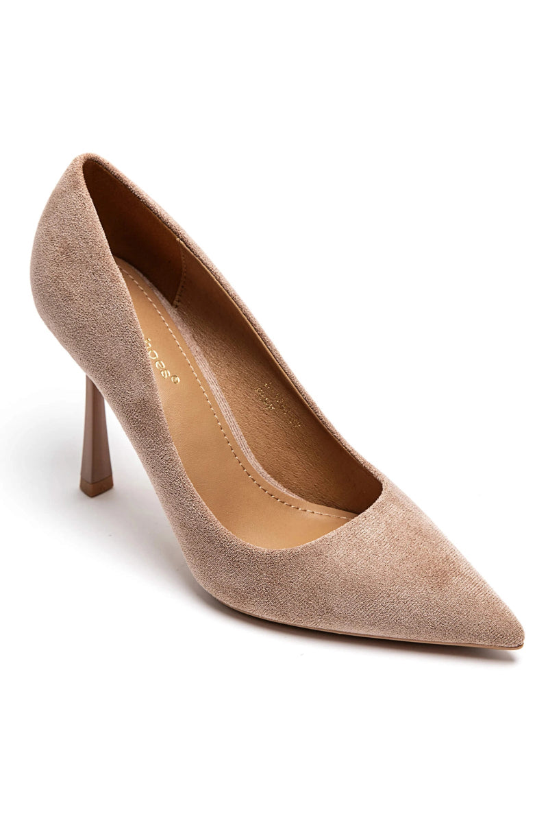 Escarpins à talon haut en suédine rose - RIVE GAUCHE