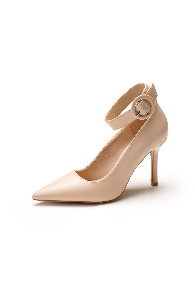 Escarpins beiges à boucle - RIVE GAUCHE