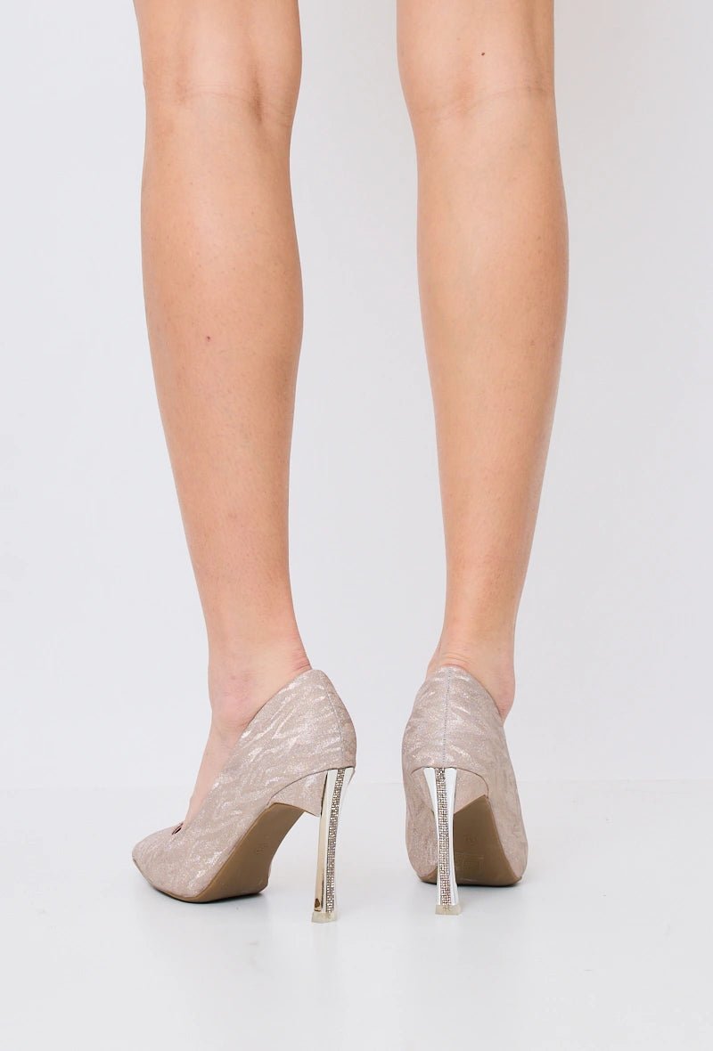 Escarpins élégants pailletés champagne - RIVE GAUCHE