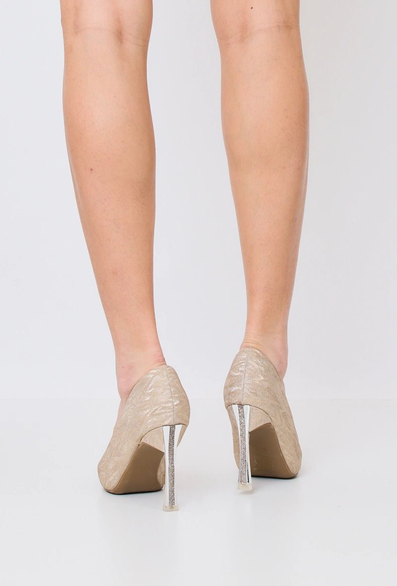 Escarpins élégants pailletés dorés - RIVE GAUCHE